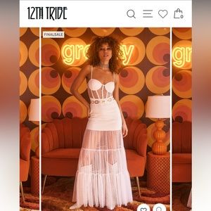 SAVANNAH WHITE CORSET MAXI DRESS